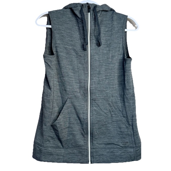 Icebreaker Jackets & Blazers - Icebreaker Women's - Realfleece Dia Hooded Vest - Jet Heather Merino Wool M C5